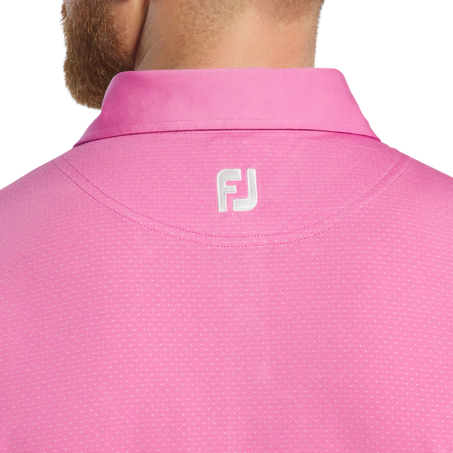 Men's Jacquard Dot Lisle Short Sleeve Polo