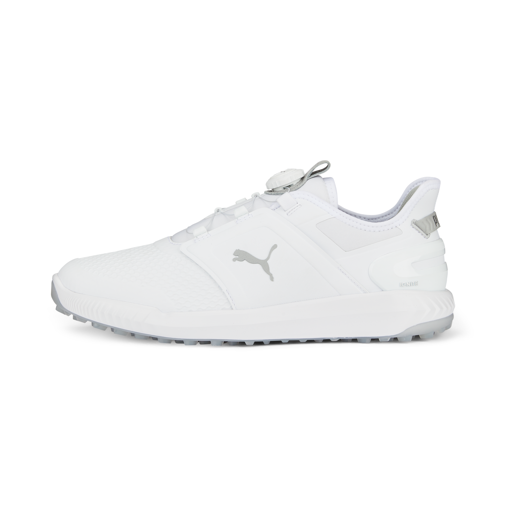 Men's Ignite Elevate Disc Spikeless Golf Shoe - White/Silver