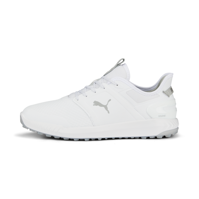 Chaussure Ignite Elevate sans crampons pour hommes - Blanc et argent (large) PUMA