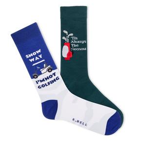 Men's 2 Pack Snow Way Golfing Crew Socks K-BELL