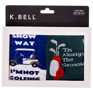 Men's 2 Pack Snow Way Golfing Crew Socks K-BELL