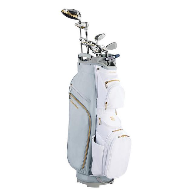 Ensemble complet Kalea Gold avec sac pour chariot, 10 pièces - Gris et blanc TAYLORMADE