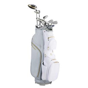 Women's Kalea Gold 10-Piece Grey/White Cart Package Set with Graphite Shafts TAYLORMADE