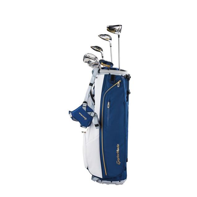 Ensemble complet Kalea Gold avec sac sur pied 10 pièces - Bleu et blanc TAYLORMADE