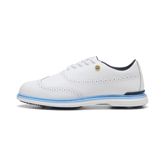 Chaussures Royale Wingtip sans crampons pour hommes - Blanc et bleu PUMA
