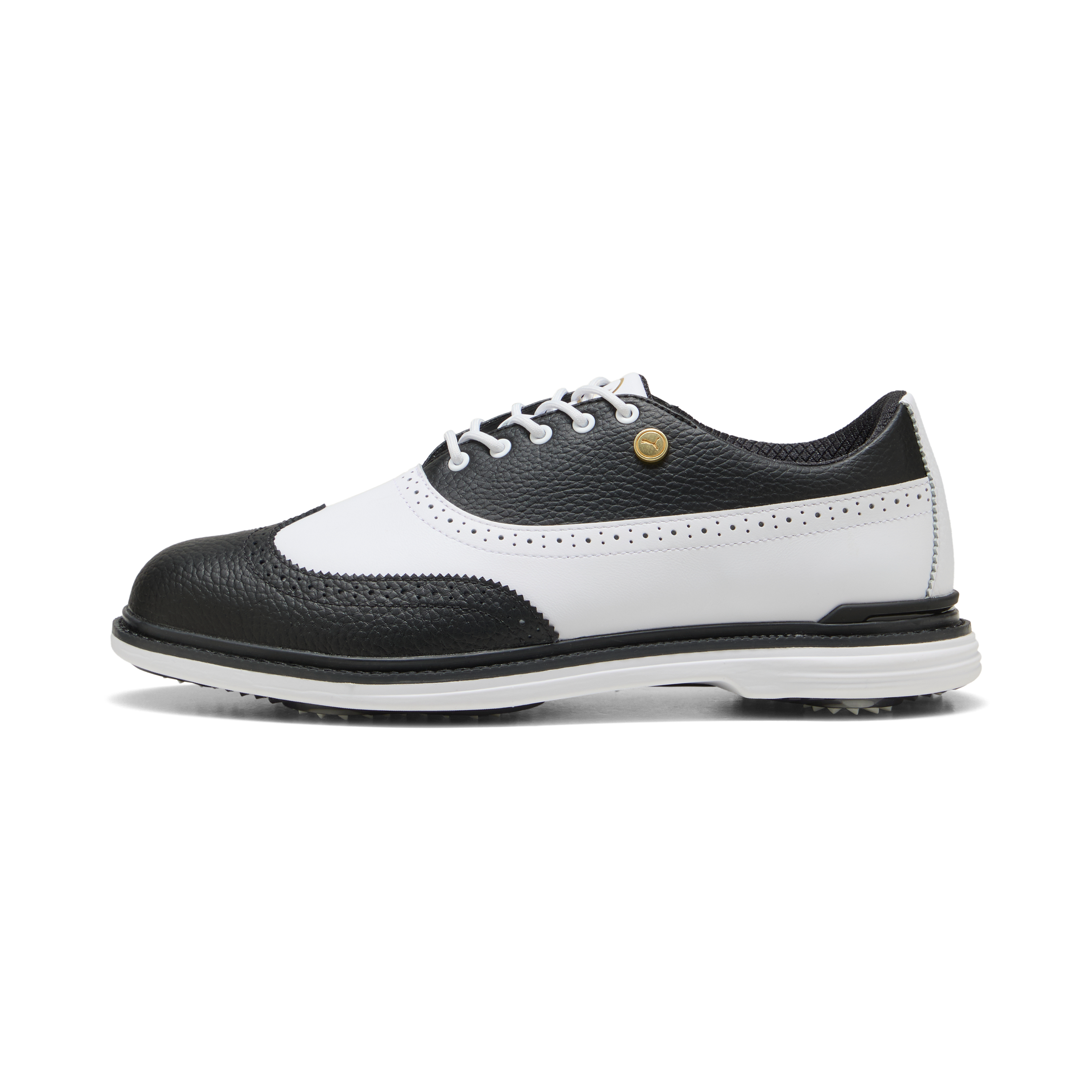 Men's Royale Wingtip Spikeless Golf Shoe - Black/White
