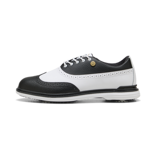 Men's Royale Wingtip Spikeless Golf Shoe - Black/White PUMA