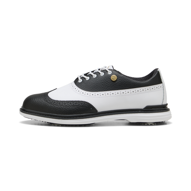 Men's Royale Wingtip Spikeless Golf Shoe - Black/White PUMA