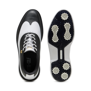 Men's Royale Wingtip Spikeless Golf Shoe - Black/White PUMA