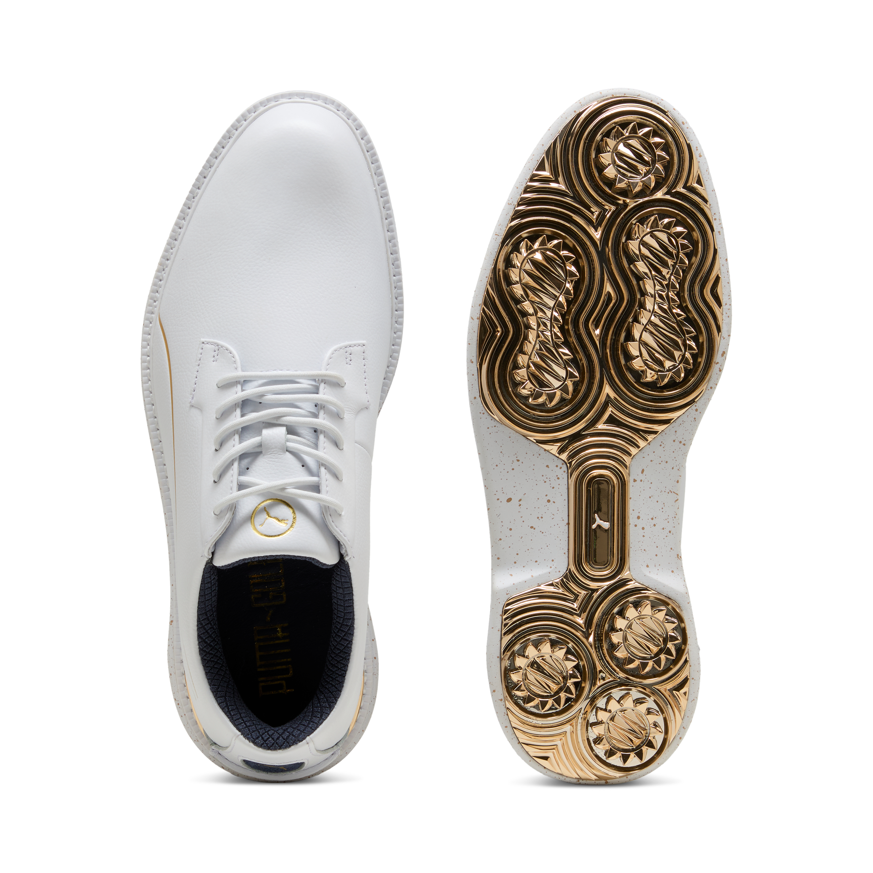 Men's Players Royale Spikeless Golf Shoe - White/Gold