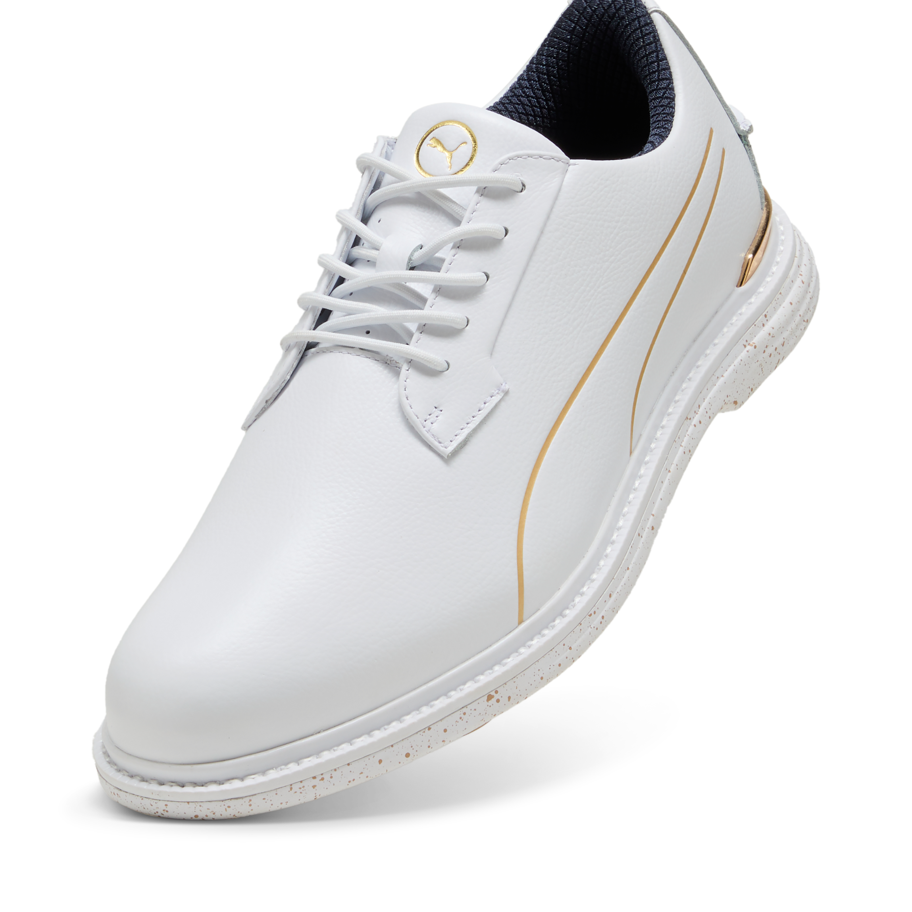 Men's Players Royale Spikeless Golf Shoe - White/Gold