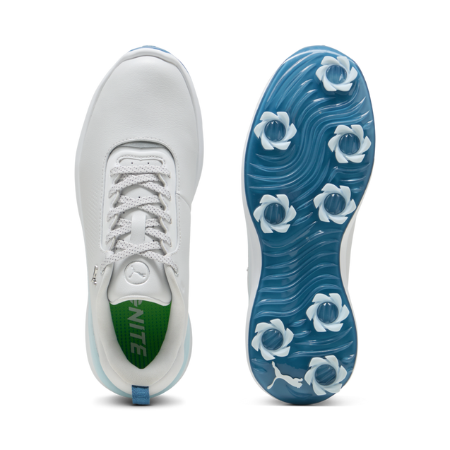 Women's Ignite Blaze 2 Spiked Golf Shoe - Grey/Blue | PUMA | Golf