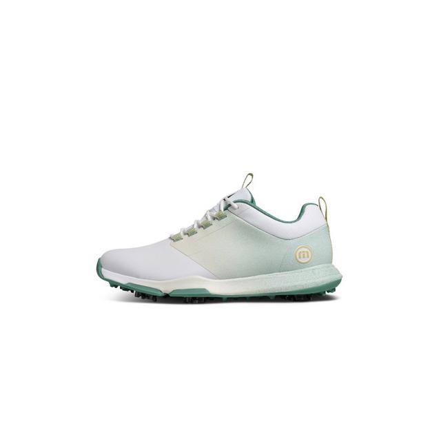 Men's The Ringer 2.0 Spiked Golf Shoe - White/Green TRAVISMATHEW