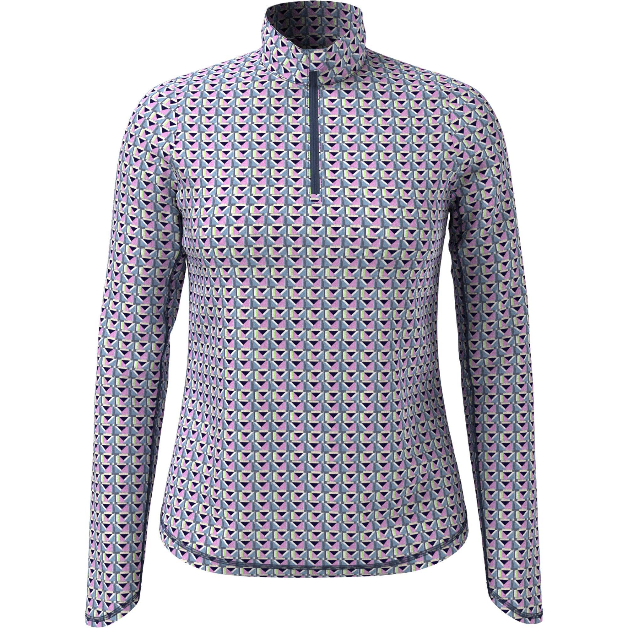 Women's Chev Geo Zip Sun Protection Long Sleeve Top