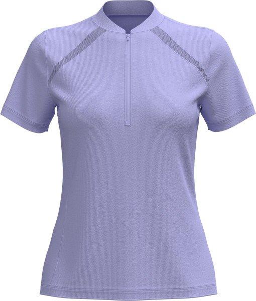 Women's Solid Zip Short Sleeve Polo