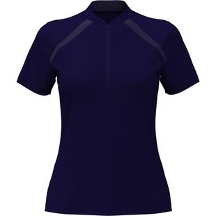 Women's Solid Zip Short Sleeve Polo CALLAWAY