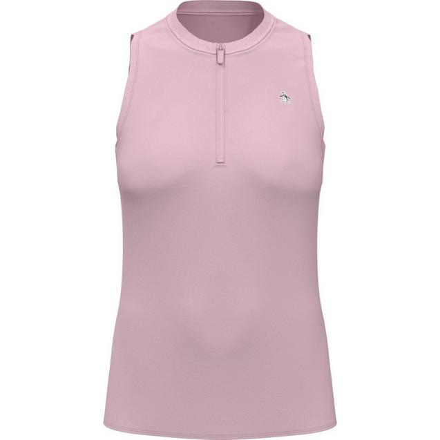 Haut sans manches à col cheminée Metallic pour femmes ORIGINAL PENGUIN GOLF
