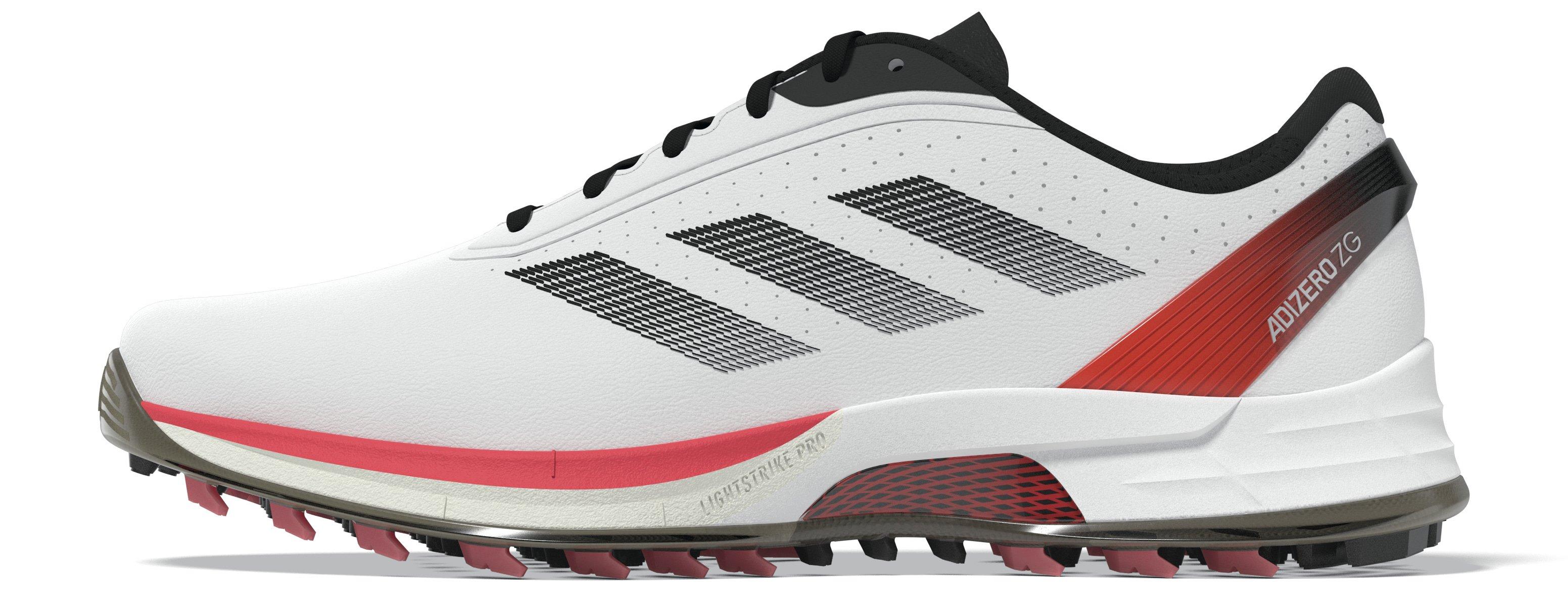 Men's AdiZero ZG Spikeless Golf Shoe - White/Red | ADIDAS