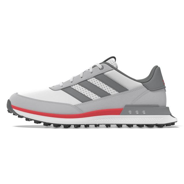 Men's S2G SL Leather 24 Spikeless Golf Shoe - White/Grey/Red ADIDAS