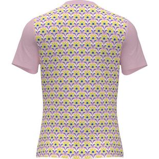 Women's Lattice Zip Mock Short Sleeve Top ORIGINAL PENGUIN GOLF