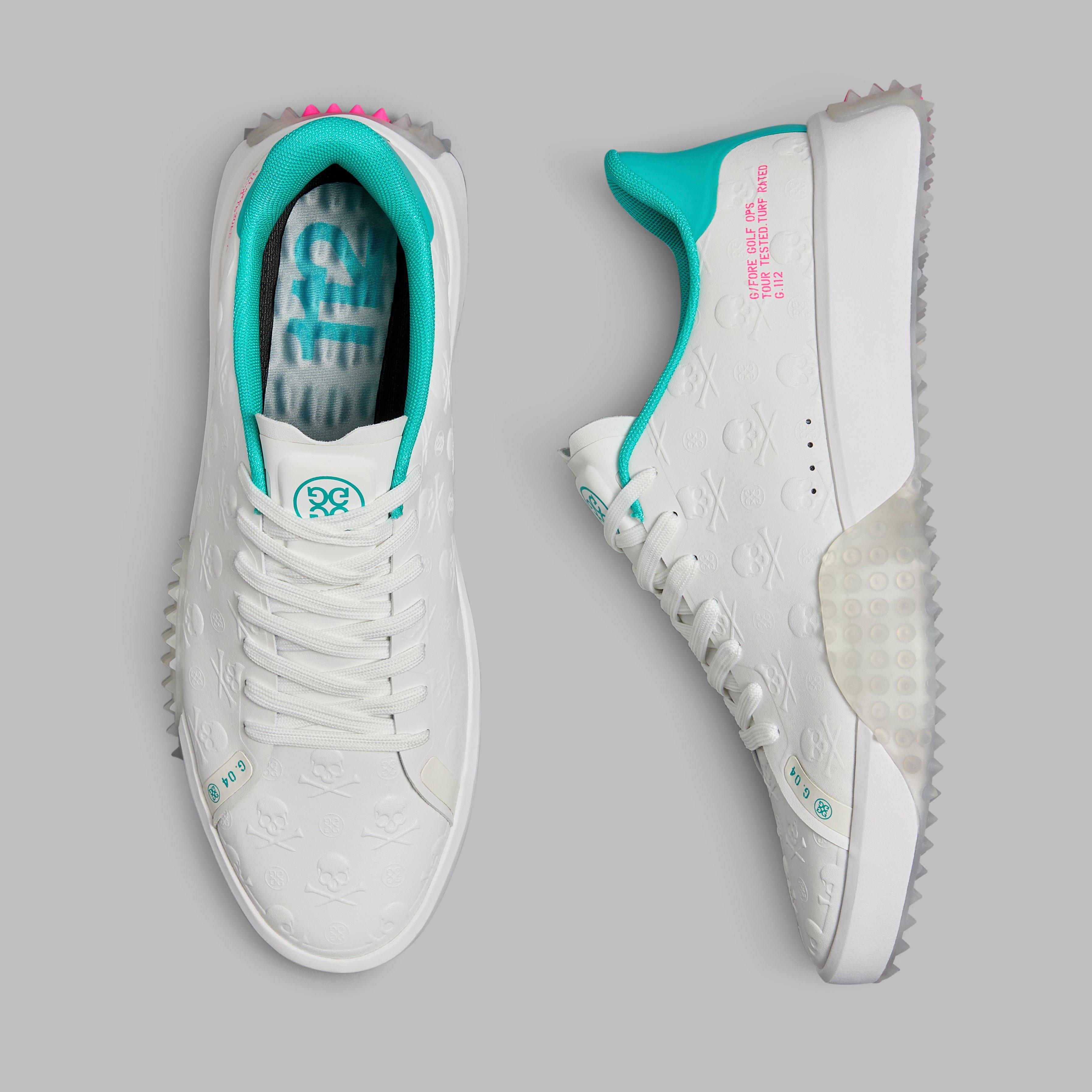 Men's G.112 Embossed P.U. Leather Spikeless Golf Shoe - White/Multi