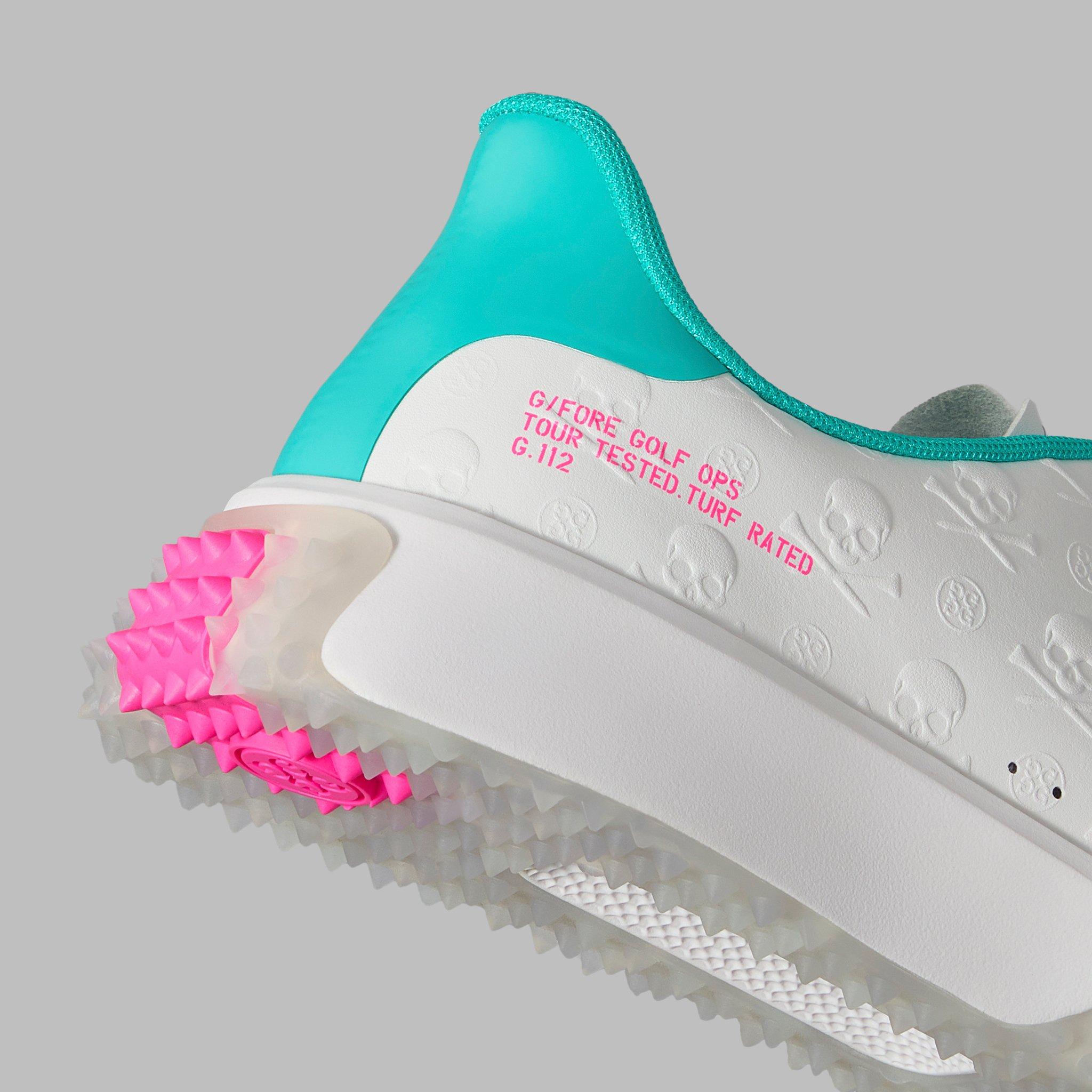 Men's G.112 Embossed P.U. Leather Spikeless Golf Shoe - White/Multi