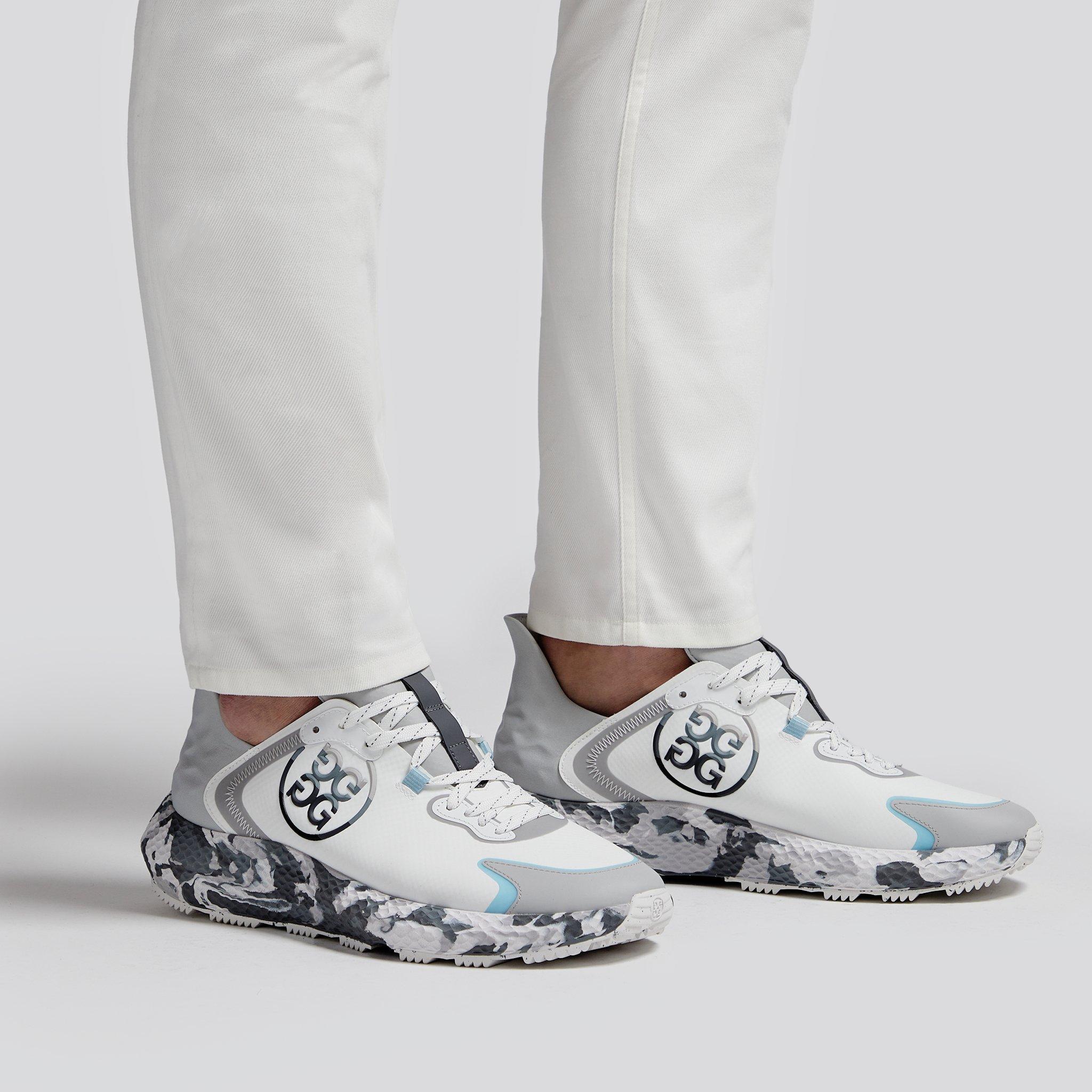 Men's MG4X2 T.P.U. Camo Sole Spikeless Golf Shoe - White/Grey