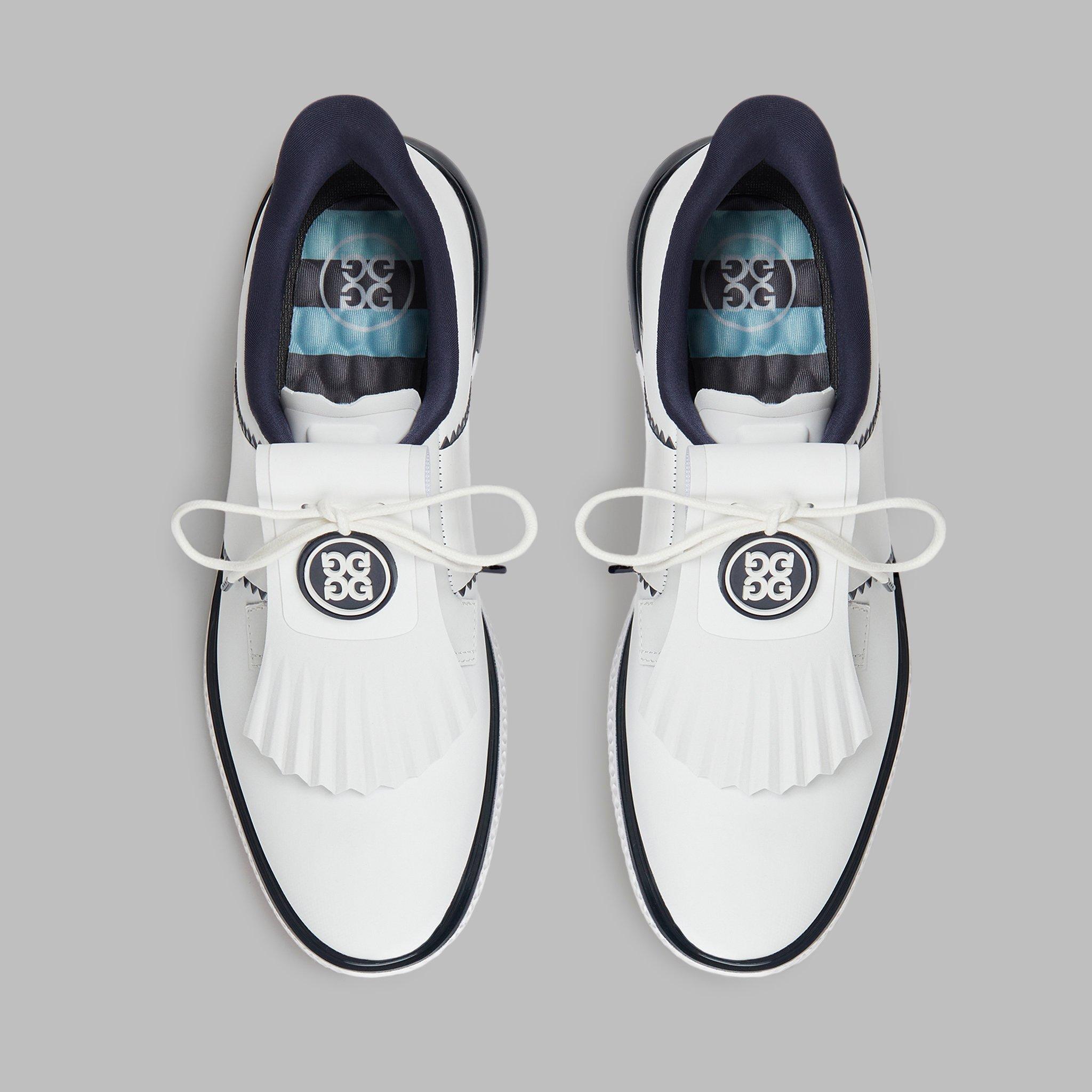 Women's Gallivan2r T.P.U. Side Stripe Kiltie Spikeless Golf Shoe - White/Navy