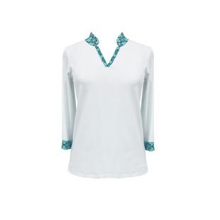 Women's Velocity Printed Trim 3/4 Sleeve Top SWING CONTROL