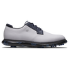 Chaussure de golf &agrave; crampons Tradition Blucher pour hommes - Blanc/bleu marin