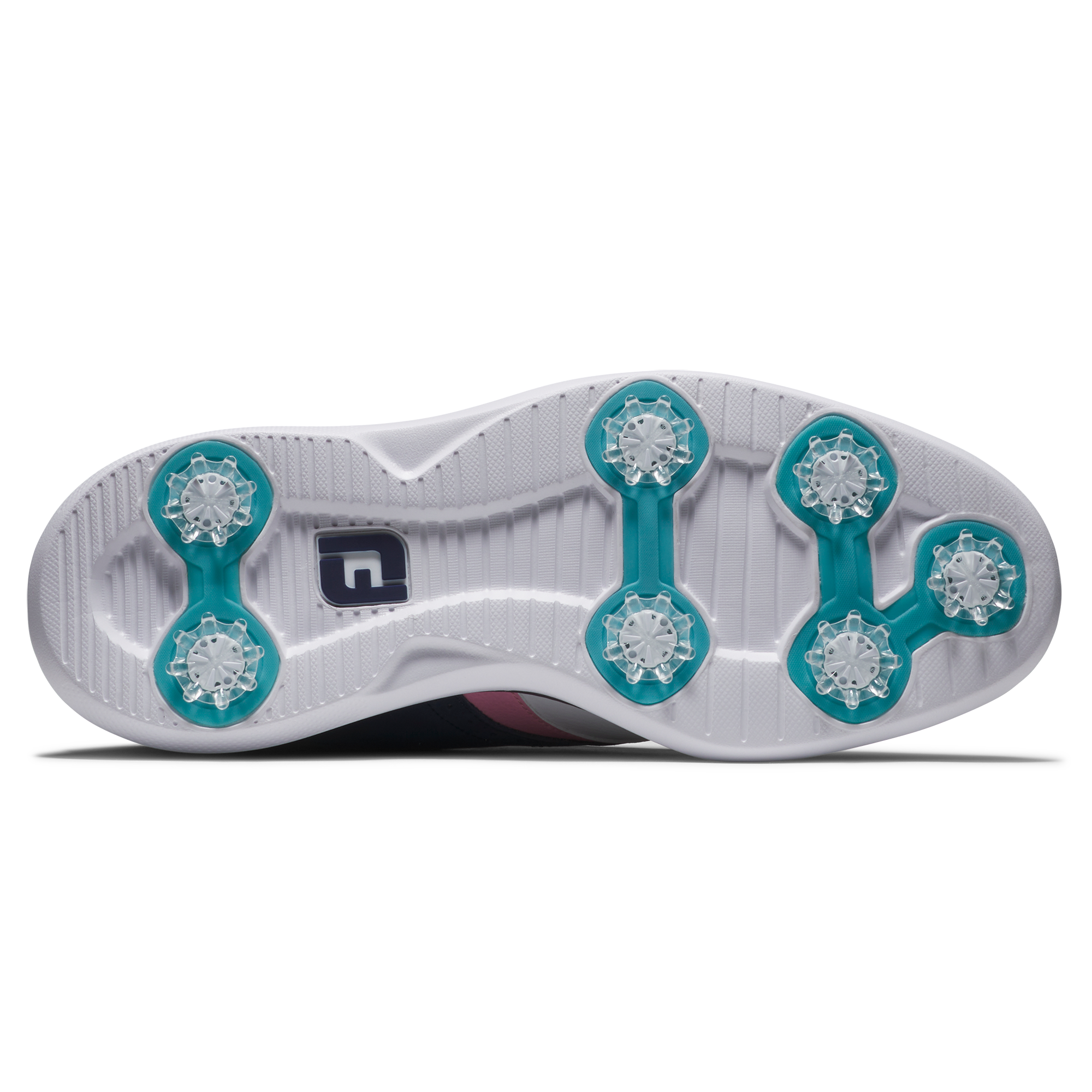 Men's Traditions Saddle Spiked Golf Shoe - White/Blue/Pink