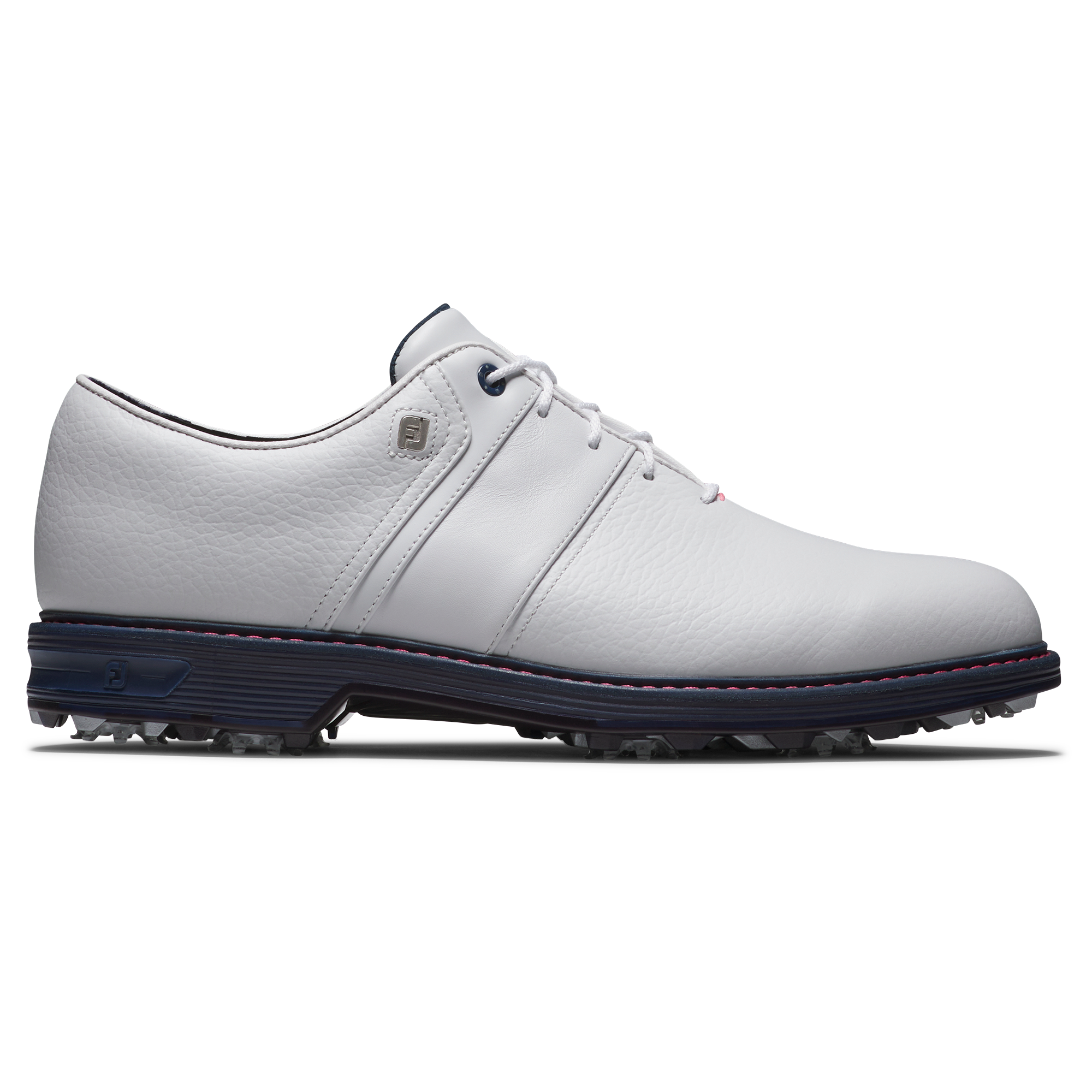 Prior Generation - Men's Premiere Series Packard Spiked Golf Shoe - White/Navy/Pink