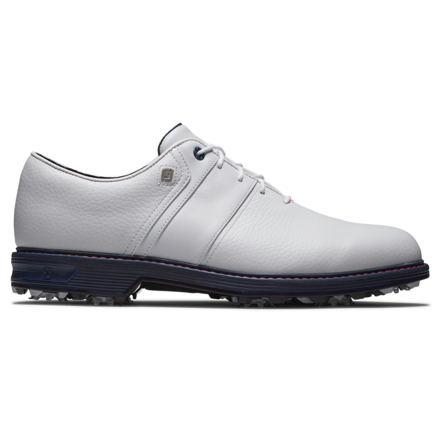 Prior Generation - Men's Premiere Series Packard Spiked Golf Shoe - White/Navy/Pink FOOTJOY