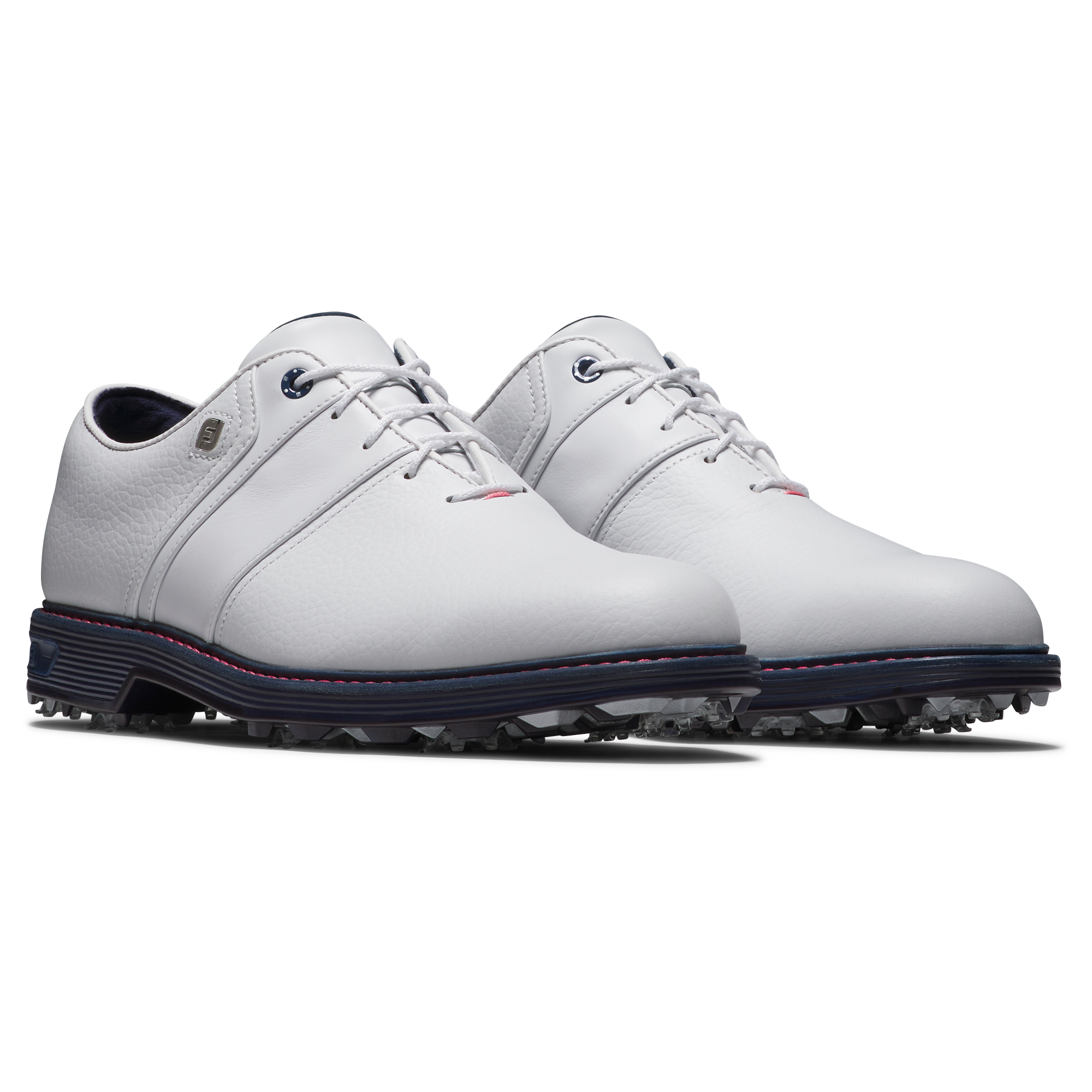 Prior Generation - Men's Premiere Series Packard Spiked Golf Shoe - White/Navy/Pink