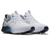 Chaussure de golf &agrave; crampons Hyperflex Carbon pour hommes - Blanc/bleu