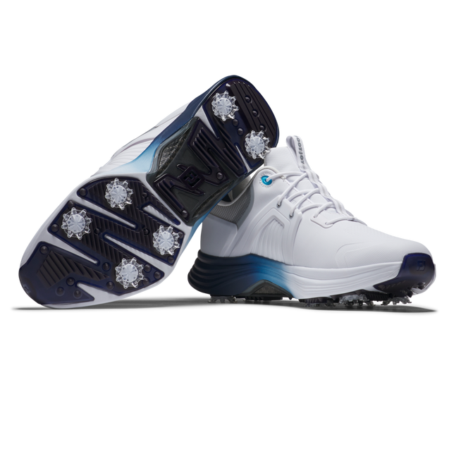 Men's Hyperflex Carbon Spiked Golf Shoe - White/Blue | FOOTJOY