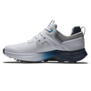 Chaussure de golf &agrave; crampons Hyperflex Carbon pour hommes - Blanc/bleu