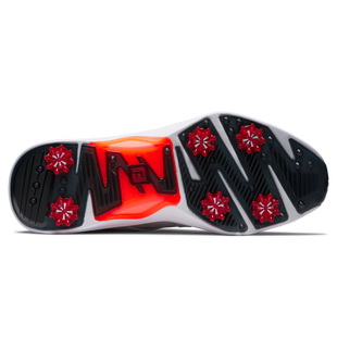 Men's Hyperflex Spiked Golf Shoe - White/Grey/Red FOOTJOY