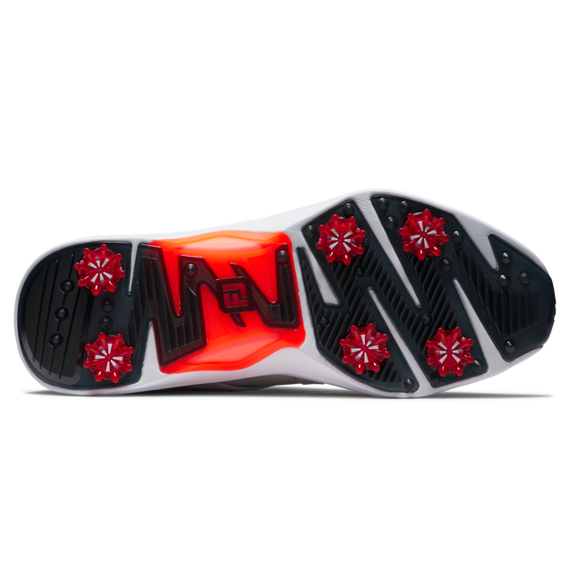 Men's Hyperflex Spiked Golf Shoe - White/Grey/Red | FOOTJOY | Golf