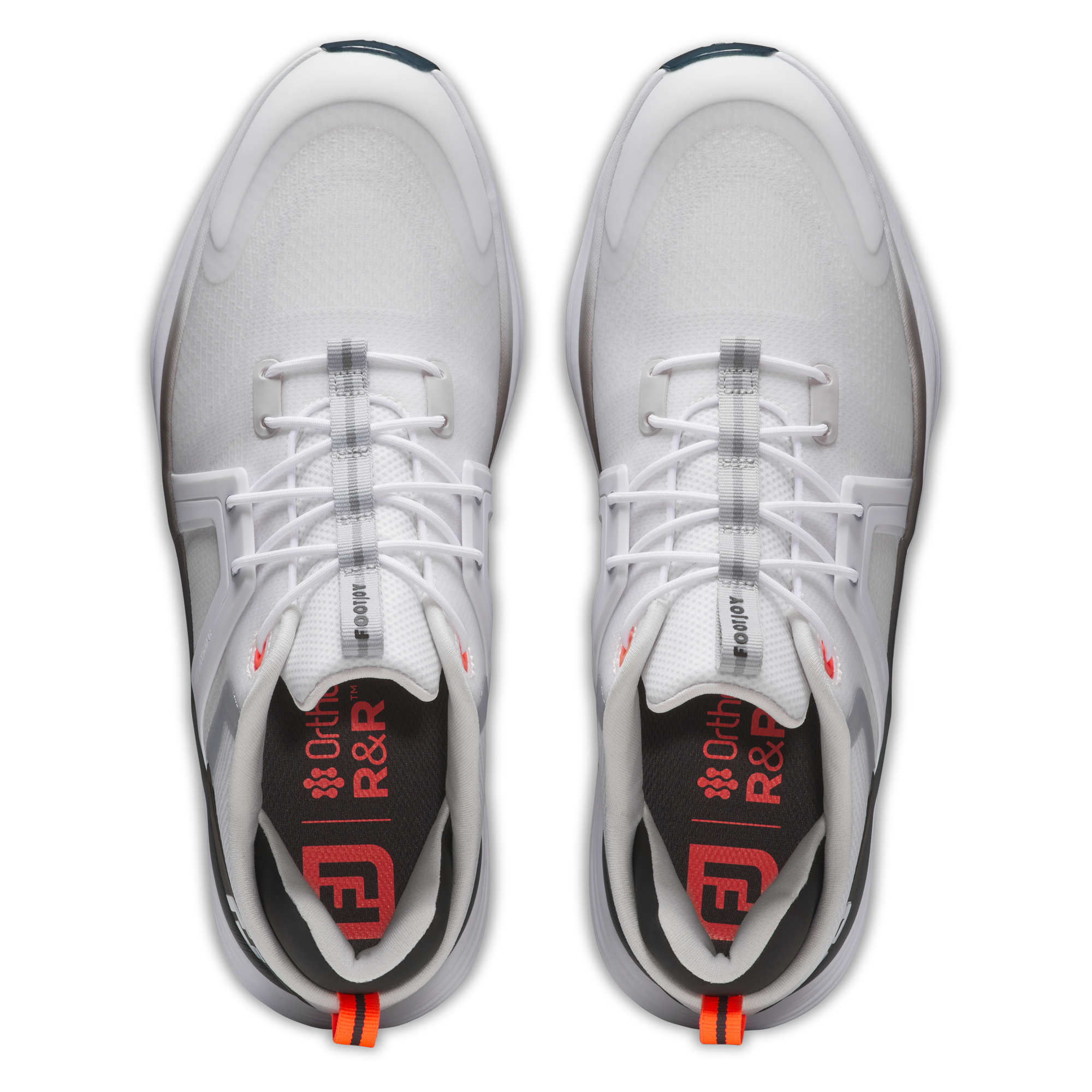 Men's Hyperflex Spiked Golf Shoe - White/Grey/Red