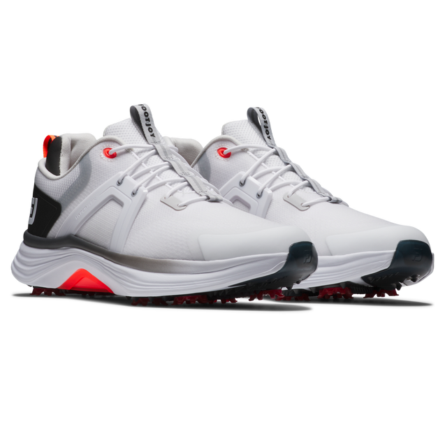 Men's Hyperflex Spiked Golf Shoe - White/Grey/Red | FOOTJOY | Golf