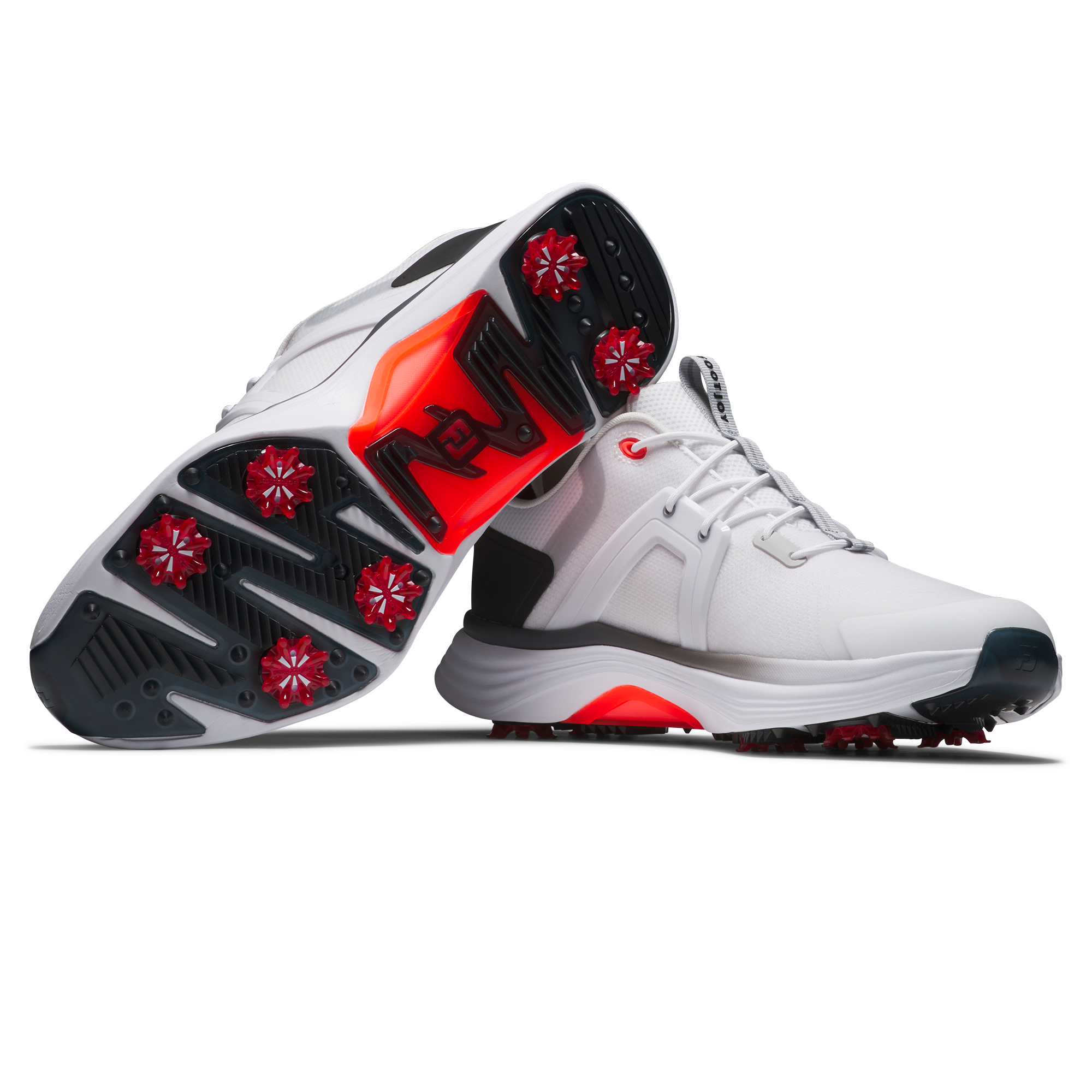 Men's Hyperflex Spiked Golf Shoe - White/Grey/Red