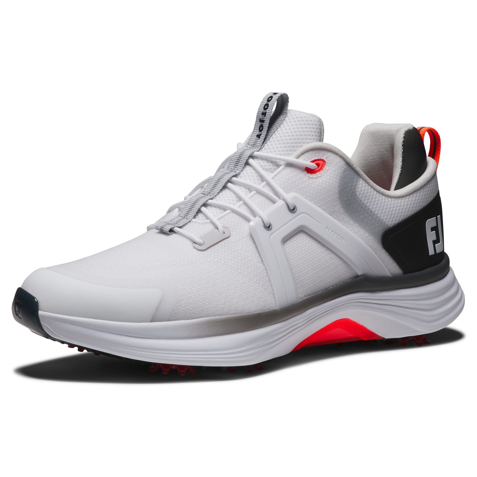 Men's Hyperflex Spiked Golf Shoe - White/Grey/Red