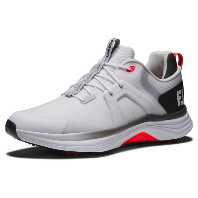 Men's Hyperflex Spiked Golf Shoe - White/Grey/Red | FOOTJOY | Golf