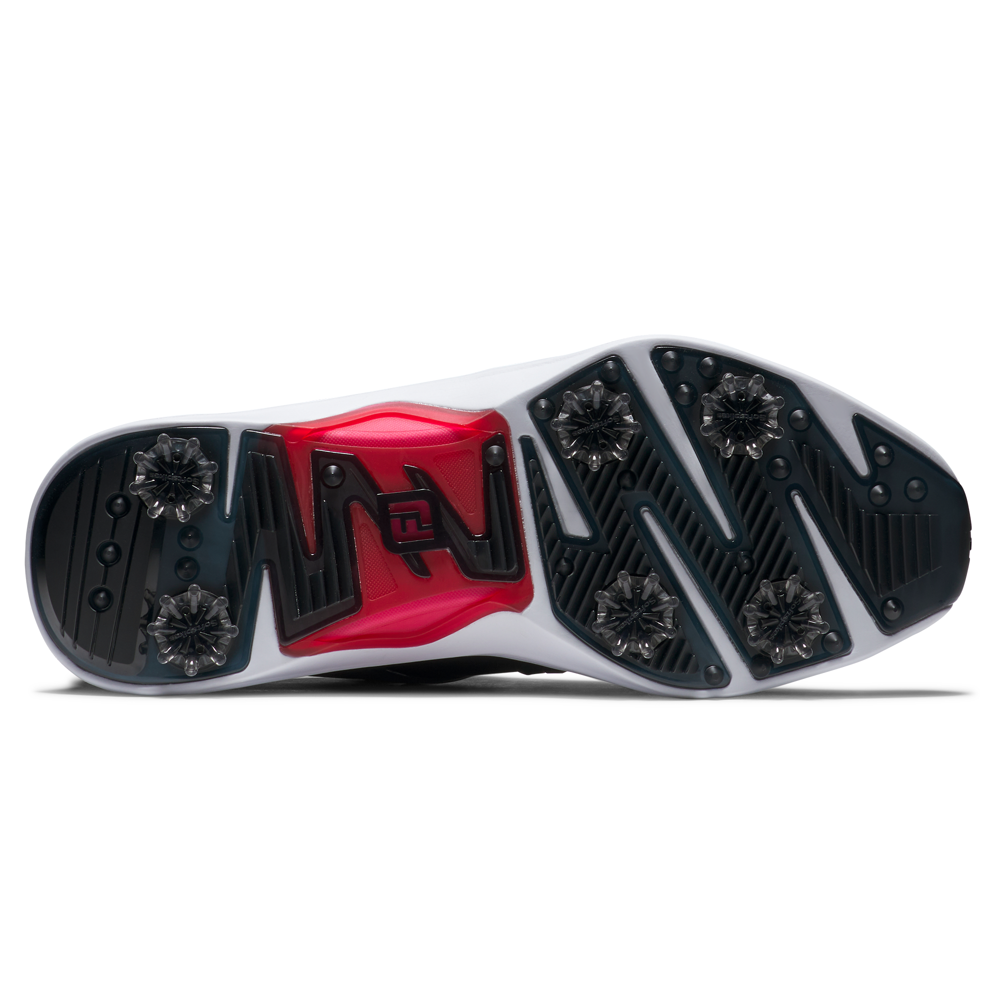 Men's Hyperflex Spiked Golf Shoe - Black/Grey/Red