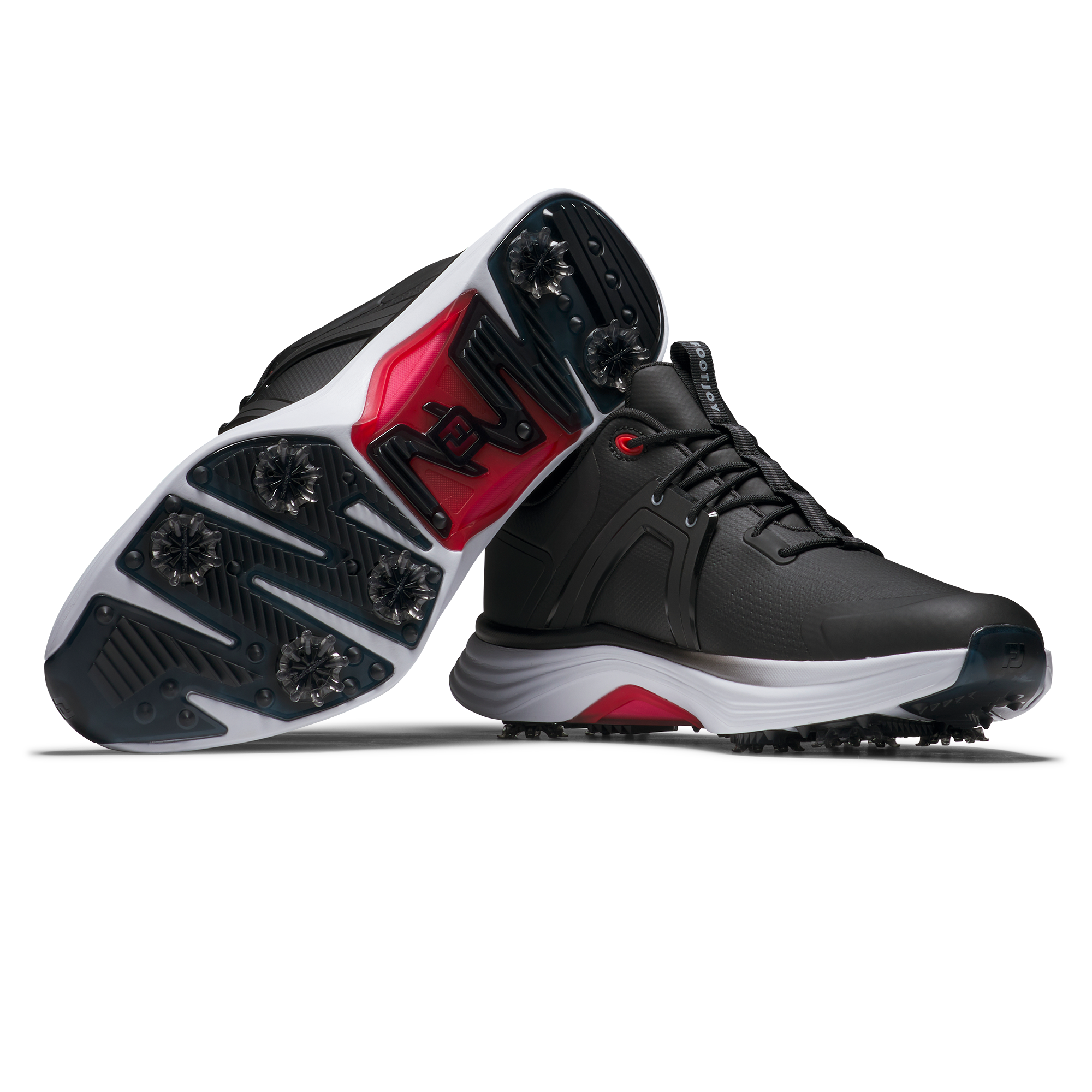 Men's Hyperflex Spiked Golf Shoe - Black/Grey/Red