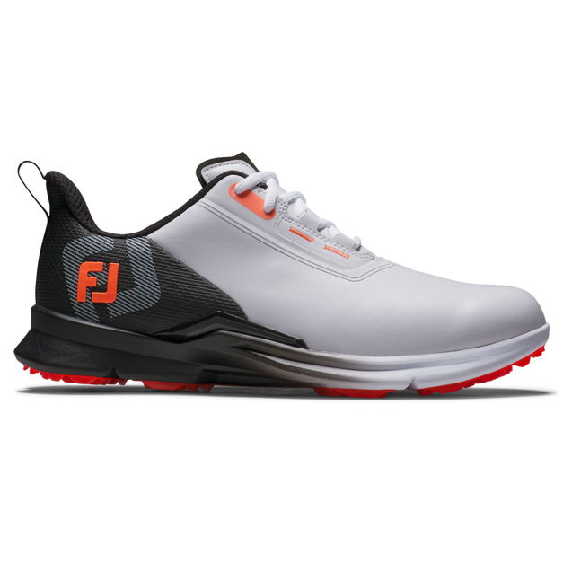 Men's Fuel Spikeless Golf Shoe - White/Black/Coral FOOTJOY