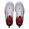 Men's Fuel Spikeless Golf Shoe - White/Black/Coral