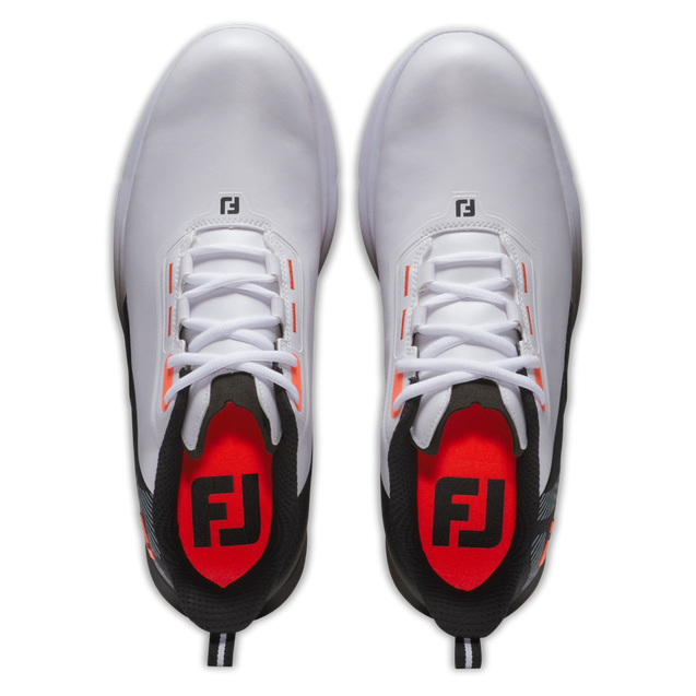 Men's Fuel Spikeless Golf Shoe - White/Black/Coral | FOOTJOY