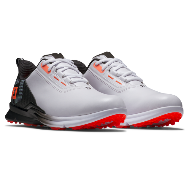 Men's Fuel Spikeless Golf Shoe - White/Black/Coral | FOOTJOY